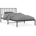 vidaXL Sengeramme i metall med hodegavl svart 107x203 cm 8721012249660
