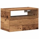  Veggmontert nattbord gammelt tre 45x26x28,5 cm 8721158574893