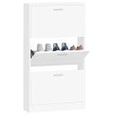 vidaXL Skoskap hvit 59x17x108 cm konstruert tre
