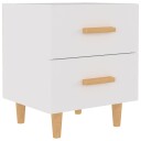 vidaXL Nattbord hvit 40x35x47,5 cm
