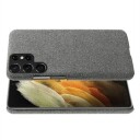 KSQ Stoffbelagt Samsung Galaxy S22 Ultra 5G Plast Deksel Grå