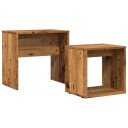  Stablebare salongbord 2 stk gammelt tre konstruert tre 8721158435750