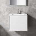 Compact 2 Waterproof 60x40 - Vaskeskap, Matt Hvit SolidTec®