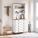  Hytte med skuff Hvit 91 x 40 x 200.5 cm Massivt furutre