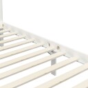 vidaXL Himmelsengeramme heltre furu hvit 90x200 cm