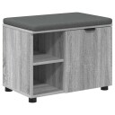 vidaXL Gangbenk Grå Sonoma 60 x 38 x 46 cm Konstruert treverk og stoff