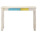 vidaXL Konsollbord hvit 115x35x77 cm grovt mangotre