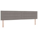  Sengegavl Linje Design Taupe 200 cm Stoff