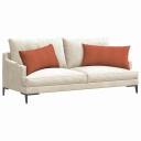  Sofaputer 2 pcs Rød oransje 80 x 40 cm Corduroy stoff