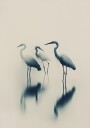 Ethereal Egrets Plakat Plakat / 50x70cm