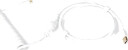 DUTZO Coiled Aviator USB-C cable - White - Upgrade Accessories - Hvit