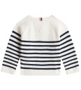 Tommy Hilfiger Cardigan   Strikk   Essential   Ivory Silkestripe   Tommy Hilfiger   1½ år 86   Cardigan Blå Hvit