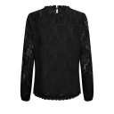 Cream Crkit Lace Ls Blouse - Black - S