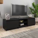 vidaXL TV-benk svart 140x40x35,5 cm sponplate