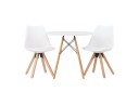 Venture Home Spisegruppe Danburi 60 cm Rund med 2 Zeno Stoler   Hvit