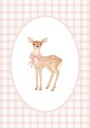 Cute Fawn Pink Bow Plakat / 100x150