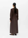 OBJLAILA L/S V NECK TOP SEAL BROWN