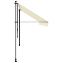 Uttrekkbar markise kremhvit 400x150 cm stoff og stål