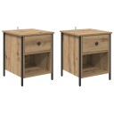  Nattbordskap 2 pcs artisan eik 40 x 42 x 50 cm Konstruert tre