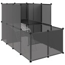 Vidaxl Smådyrbur Svart 142X74X93 cm Pp Og Stål
