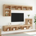 vidaXL TV-benk med LED 2 stk sonoma eik 80x30x30 cm 8721012257306