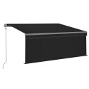 vidaXL Automatisk markise rullegardin LED vindsensor 3x2,5 m antrasitt