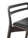 Vipp 484 Cabin Counter Stol Mørk Eik / Sort Skinn