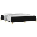  Boksfjær Seng Svart brun 180 x 200 cm Stoff konstruert tre