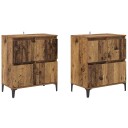  Skap 2 pcs Gamle tre 60 x 35 x 70 cm Konstruert tre