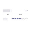 Orico PAPW4A-U3 USB-hub med 4x USB-A 3.0 1,8m Hvit