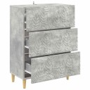 vidaXL Skuffeskap Betonggrå 66 x 34,5 x 90 cm Konstruert tre