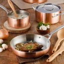 Lassan I Tri-Ply Copper 24cm Stock Pot With Lid And Induction Bottom