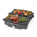Nedis Kontakt Grill | 1500 W | 27.8 x 17 cm | Justerbar temperaturkontroll | Plast / Rustfritt Stål