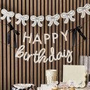 Club Green Hootyballoon Girlander Happy Birthday kremhvit rosett HBBW100