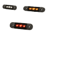 Sidemarkeringslys Strands Dark Knight 3 LED Farge: Rød