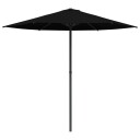 vidaXL Hageparasol 230 x 230 cm Polyester Rektangulær Svart