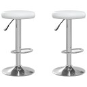  Barstoler 2 stk hvit kunstig skinn 8720286514771