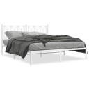  Sengeramme i metall med sengegavl hvit 150x200 cm 8721102644429