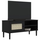 vidaXL TV-benk SENJA rotting-utseende svart 106x40x49cm cm heltre furu 8721012134584