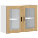  Veggmontert kjøkkenskap med glassdør Porto artisan eik 8721158424426
