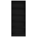 Svart Eik Garderobe 80 x 50 x 200 cm   Solid Tre