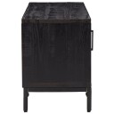 vidaXL TV-benk svart 110x35x48 cm gjenvunnet heltre furu