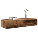  Vegghylle med skuffer gammelt tre 100x36x19 cm konstruert tre 8721158650245