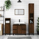  Baderomsskap brun eik 80x33x60 cm konstruert tre
