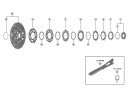 Shimano 105 Lock ring og skive til kassett modell CS R7101 12 gear