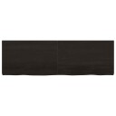 vidaXL Vegghylle m?rkegr? 160x50x6 cm behandlet heltre eik