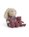 Smallstuff Dukke Clothing Flower Pyjamas Med Tøfler & Teddybjørn