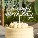 Kakedekorasjoner Happy Birthday Cream Botanic