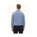 Oscar Jacobson Paul Half Zip - Blue - M