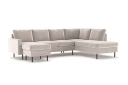 Peppe 4 seters Høyrevendt U formet Sofa med Divan og Sjeselong i Manchester   Beige